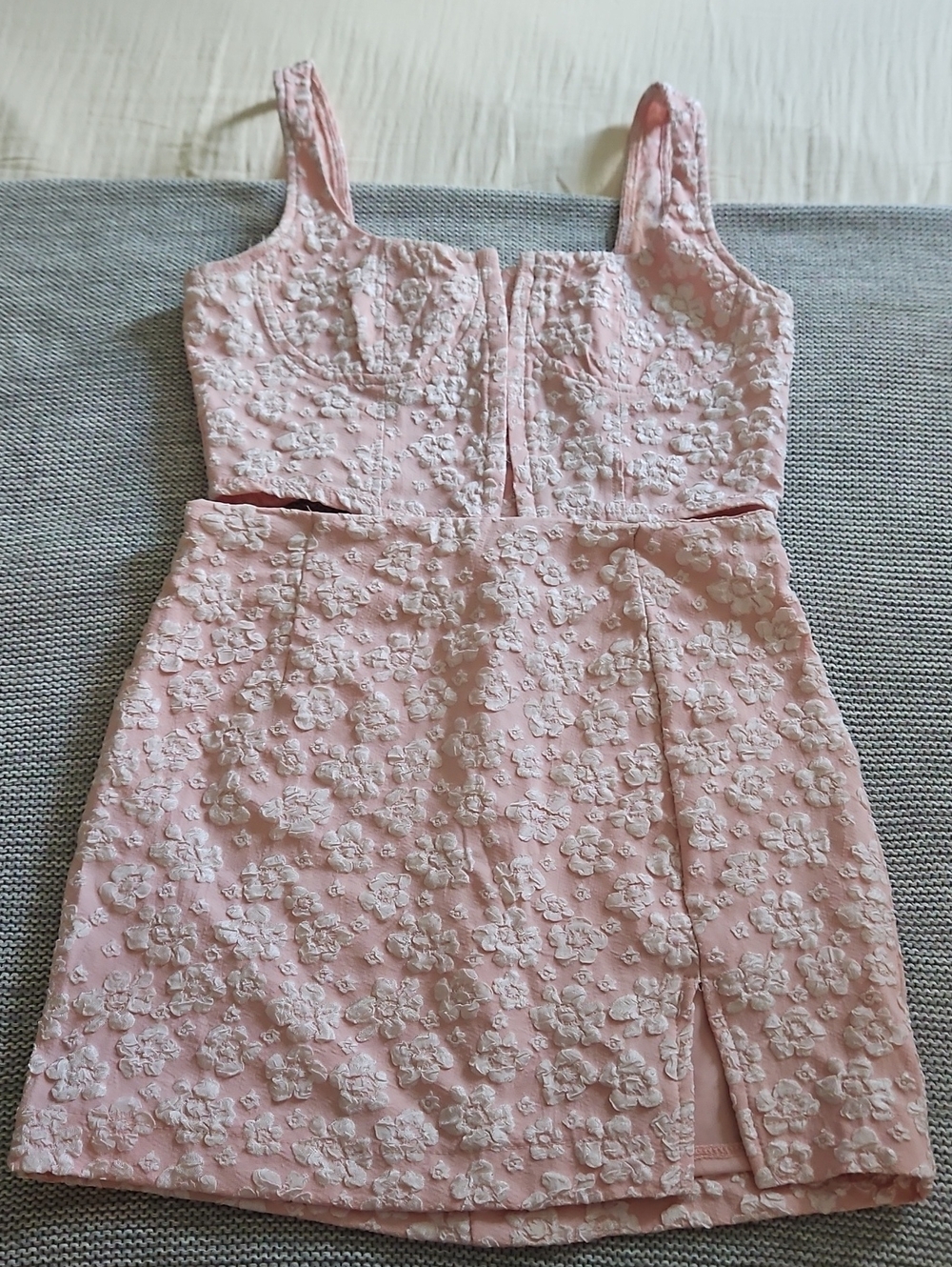 Wild Fable - Pink Floral Appliqué Sleeveless Top & Matching Skirt